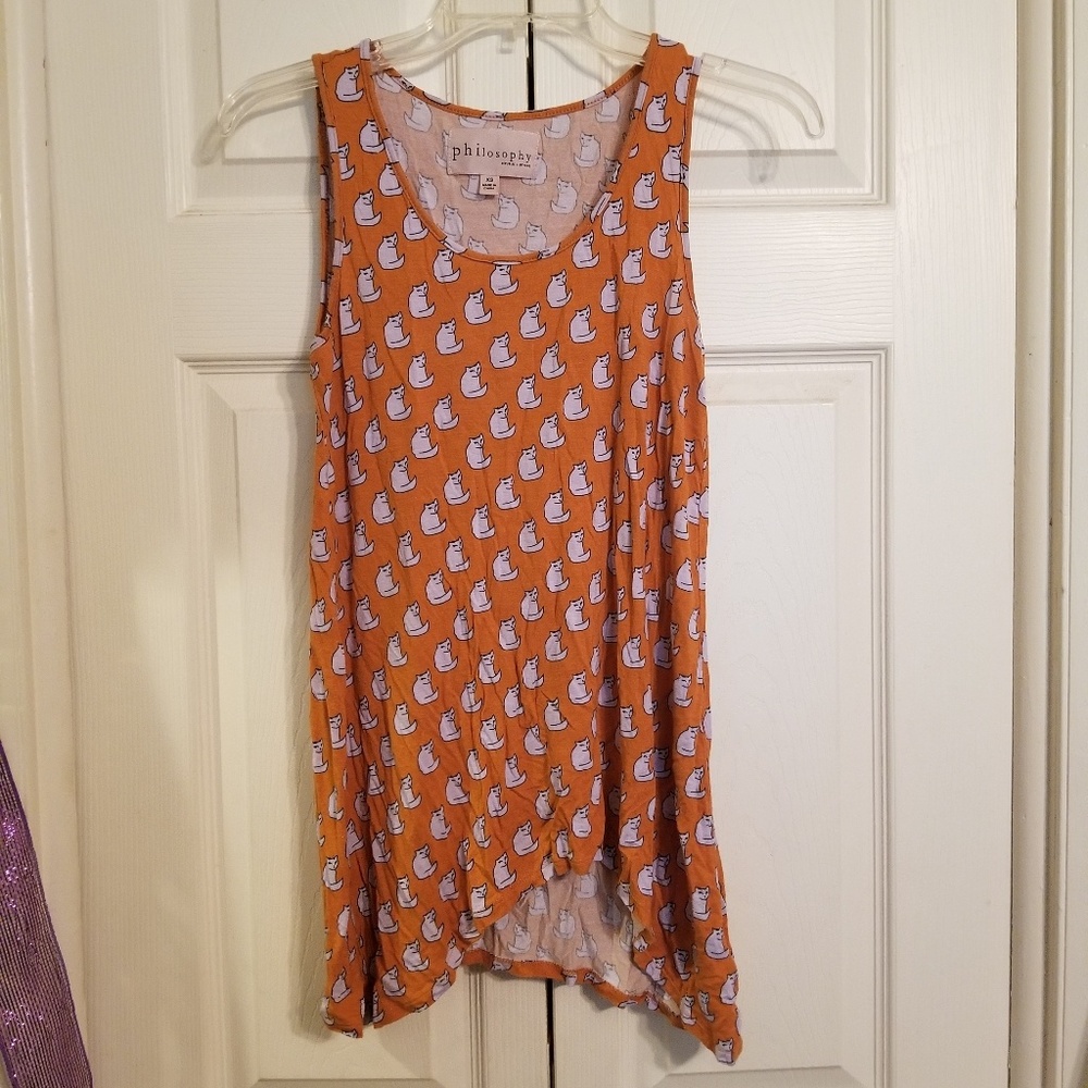 Cat pattern tank top